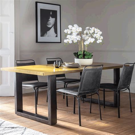 metal box frame dining table|high quality wood metal tables.